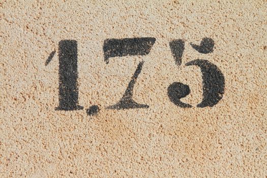 1.75 marker on stone