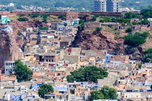 Part of Jodhpur city within the walls of Mehrangarh Fort