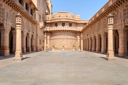 Inner view of Umaid Bhawan Palace of Jodhpur, Rajasthan, India