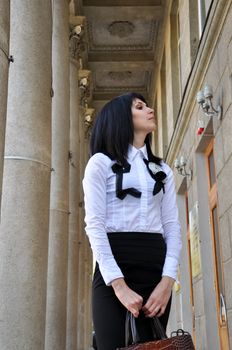 young girl on a walk