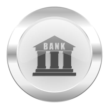 bank chrome web icon isolated