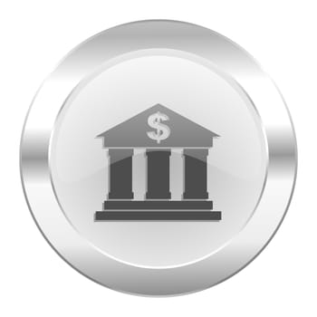 bank chrome web icon isolated
