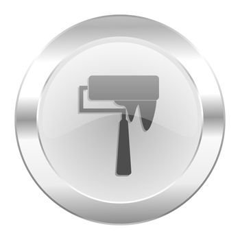 brush chrome web icon isolated