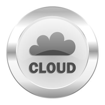 cloud chrome web icon isolated