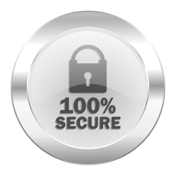 secure chrome web icon isolated