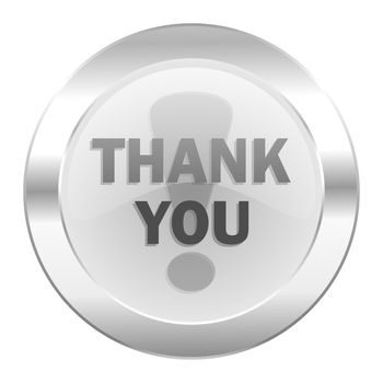 thank you chrome web icon isolated