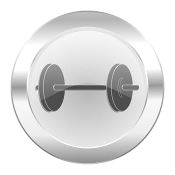 fitness chrome web icon isolated