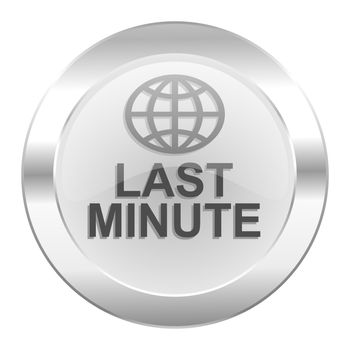 last minute chrome web icon isolated