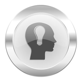 head chrome web icon isolated