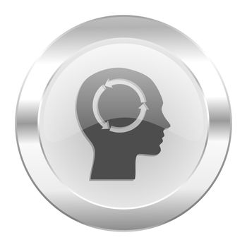 head chrome web icon isolated