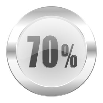 70 percent chrome web icon isolated