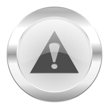 exclamation sign chrome web icon isolated
