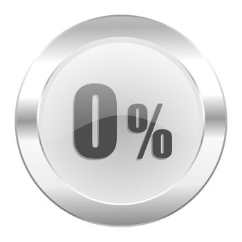 0 percent chrome web icon isolated