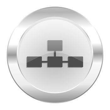 database chrome web icon isolated