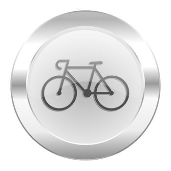 bicycle chrome web icon isolated