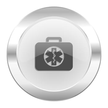 rescue kit chrome web icon isolated
