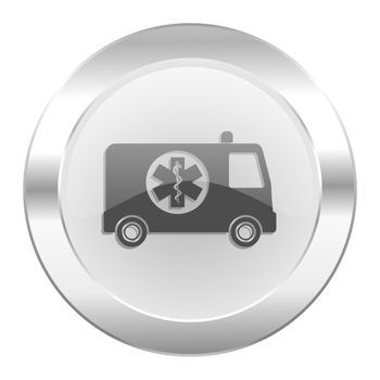 ambulance chrome web icon isolated