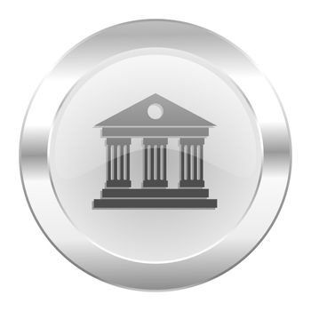 museum chrome web icon isolated