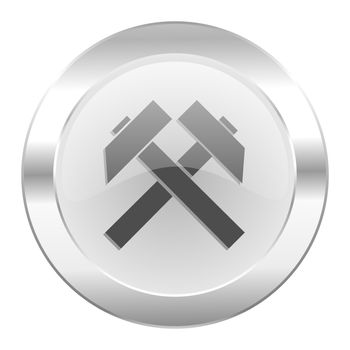 mining chrome web icon isolated