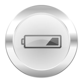 battery chrome web icon isolated