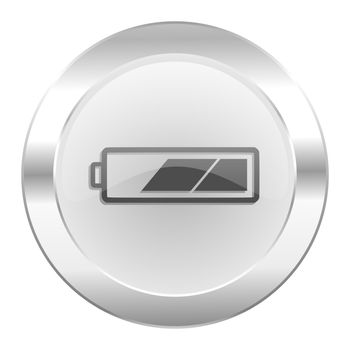 battery chrome web icon isolated