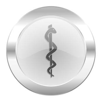 emergency chrome web icon isolated