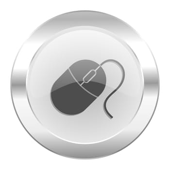 mouse chrome web icon isolated