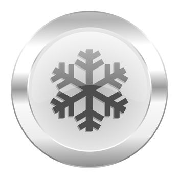 snow chrome web icon isolated