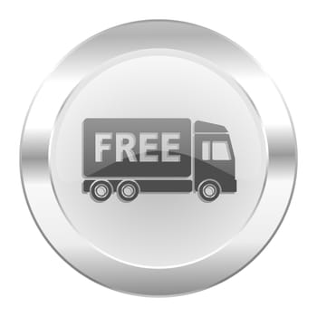 free delivery chrome web icon isolated