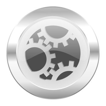 gear chrome web icon isolated