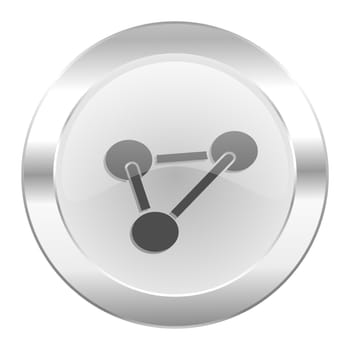 chemistry chrome web icon isolated
