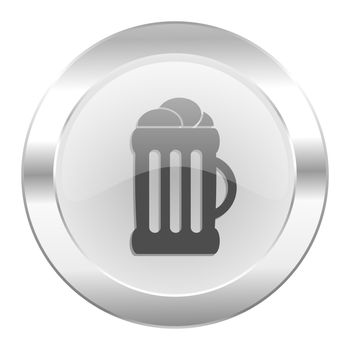 beer chrome web icon isolated