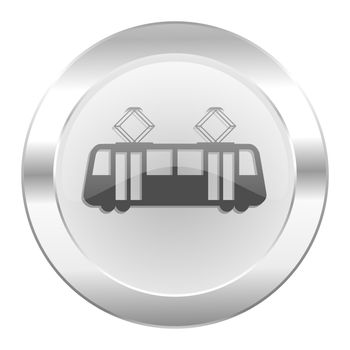 tram chrome web icon isolated