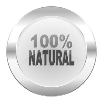 natural chrome web icon isolated