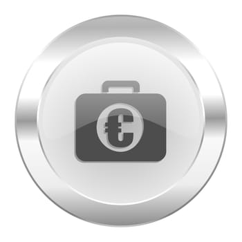 financial chrome web icon isolated