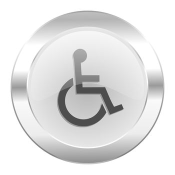 wheelchair chrome web icon isolated