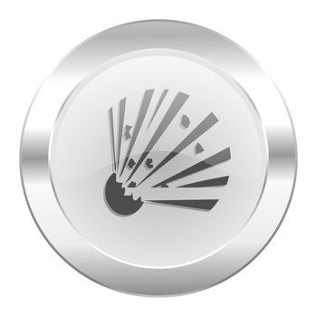 bomb chrome web icon isolated