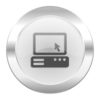 computer chrome web icon isolated
