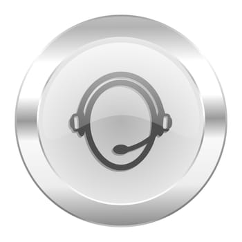 customer service chrome web icon isolated