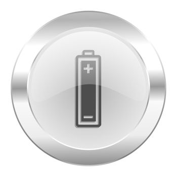 battery chrome web icon isolated