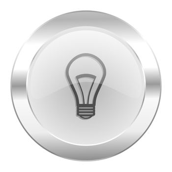 bulb chrome web icon isolated
