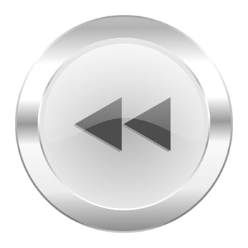 rewind chrome web icon isolated