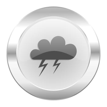 storm chrome web icon isolated