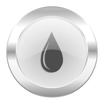 water drop chrome web icon isolated