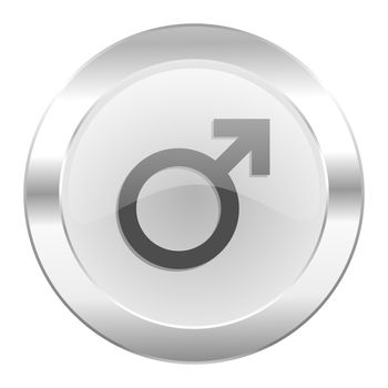 male chrome web icon isolated