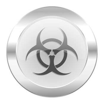 biohazard chrome web icon isolated