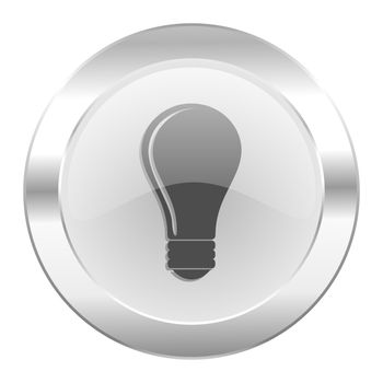 bulb chrome web icon isolated