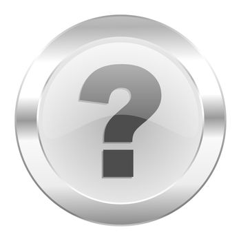 question mark chrome web icon isolated