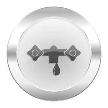 water chrome web icon isolated