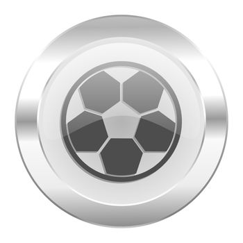 soccer chrome web icon isolated
